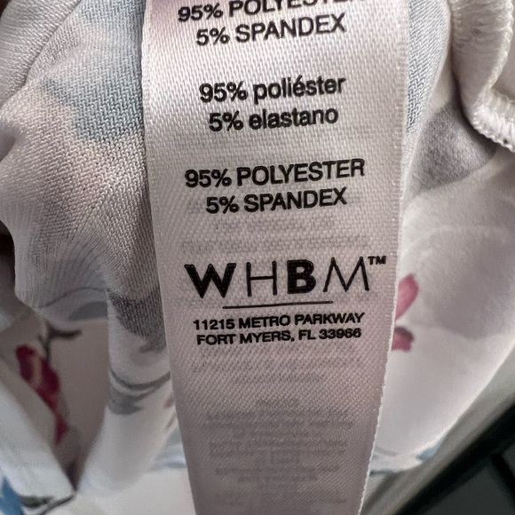 White House Black Market Womens Blouse Sleeveless Floral Print White Small - Picture 3 of 3